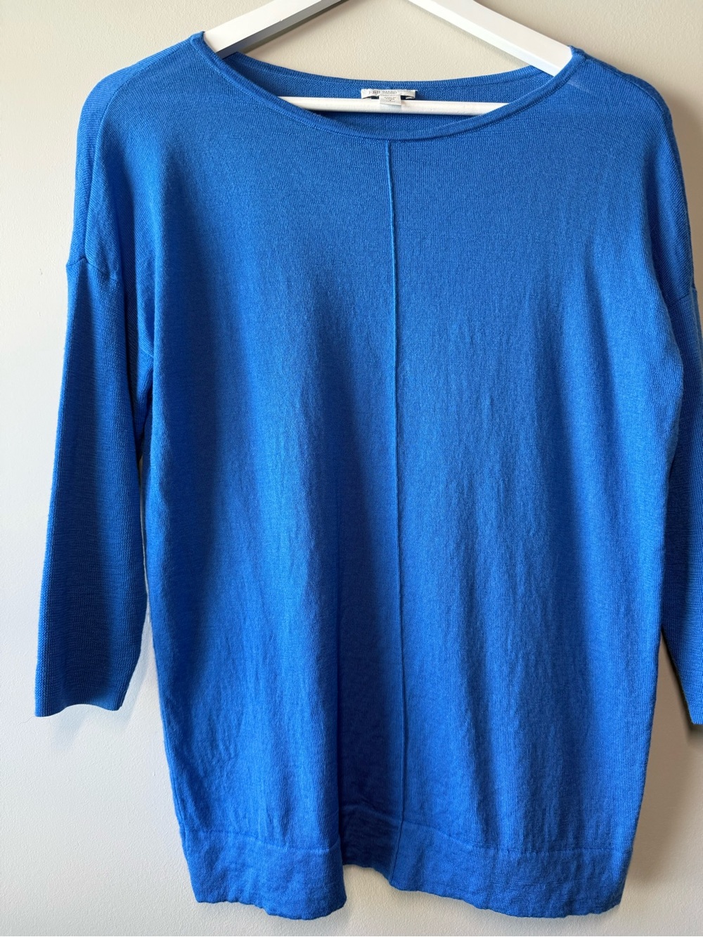 J.Jill 100% Extra Fine Merino Wool Blue Sweater S Petite